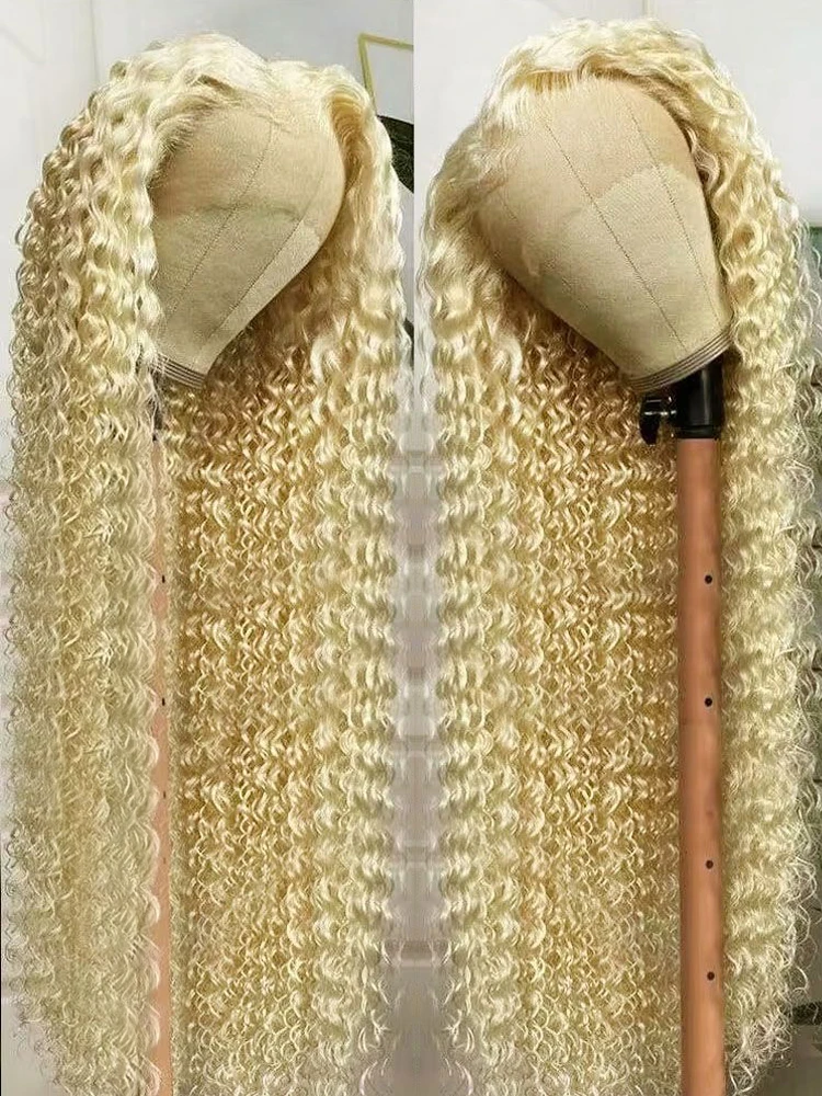 

613 Loose Deep Wave 13x6 HD Lace Frontal Wigs Curly Human Hair 36 40 Inch Honey Blonde Water Wave Lace Front Wigs For Women 250%