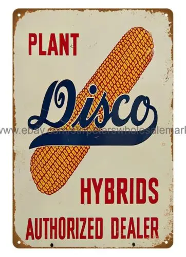 outdoor metal wall decor Disco Hybrids barn agriculture farm metal tin sign