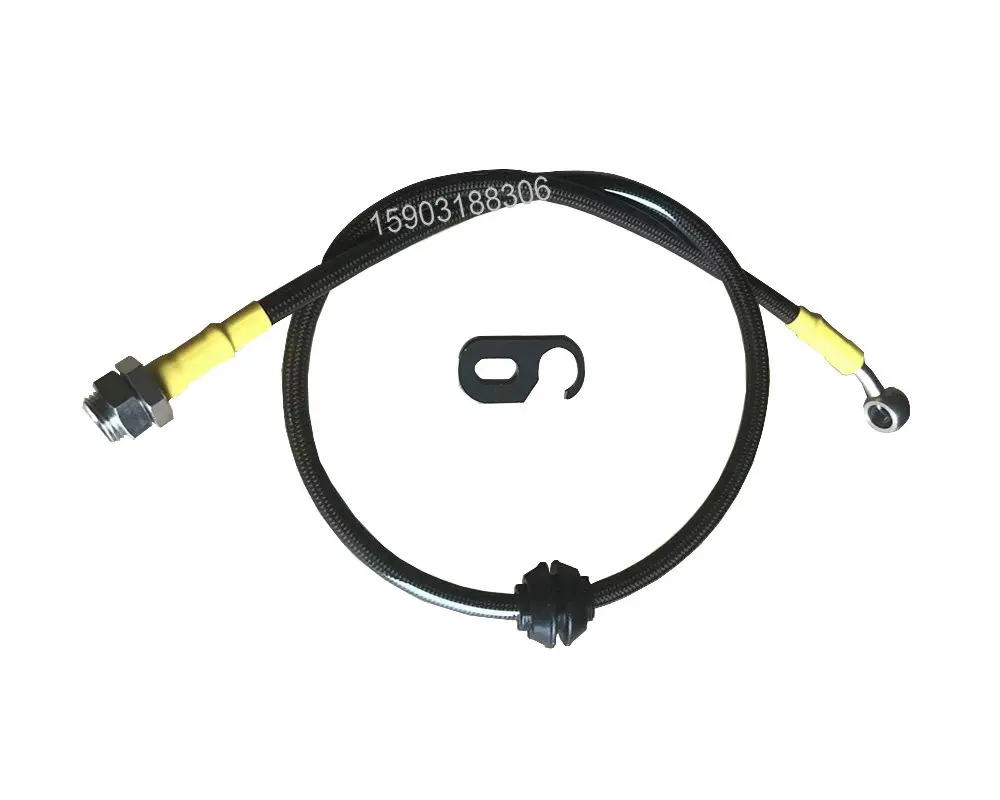 AN3 motocyklowe linie węża hamulcowego w oplocie ze stali nierdzewnej z karbowanym żeńskim złączem hamulcowym Banjo ze stali nierdzewnej 10MM