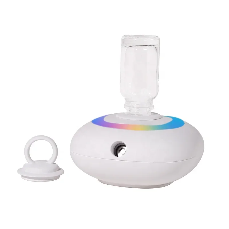 Ellestfun Unique Products Waterless Essential Oil Diffuser Portable Nebulizer with Rotating rainbow lights