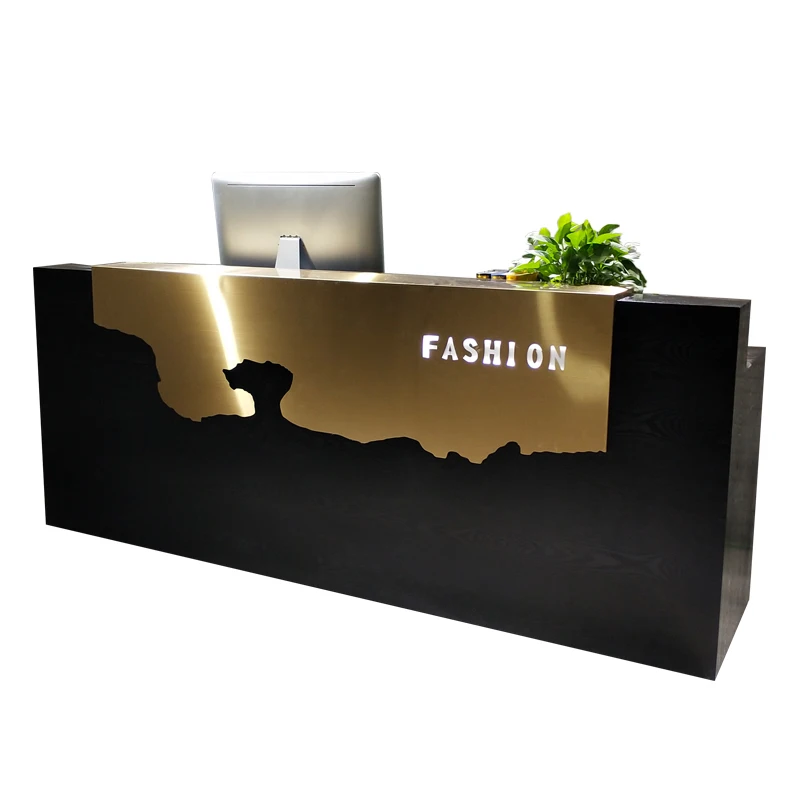 

Customizable Modern Reception Desk Beauty Salon Cashier Counter Table for Barber Shop Customer Service