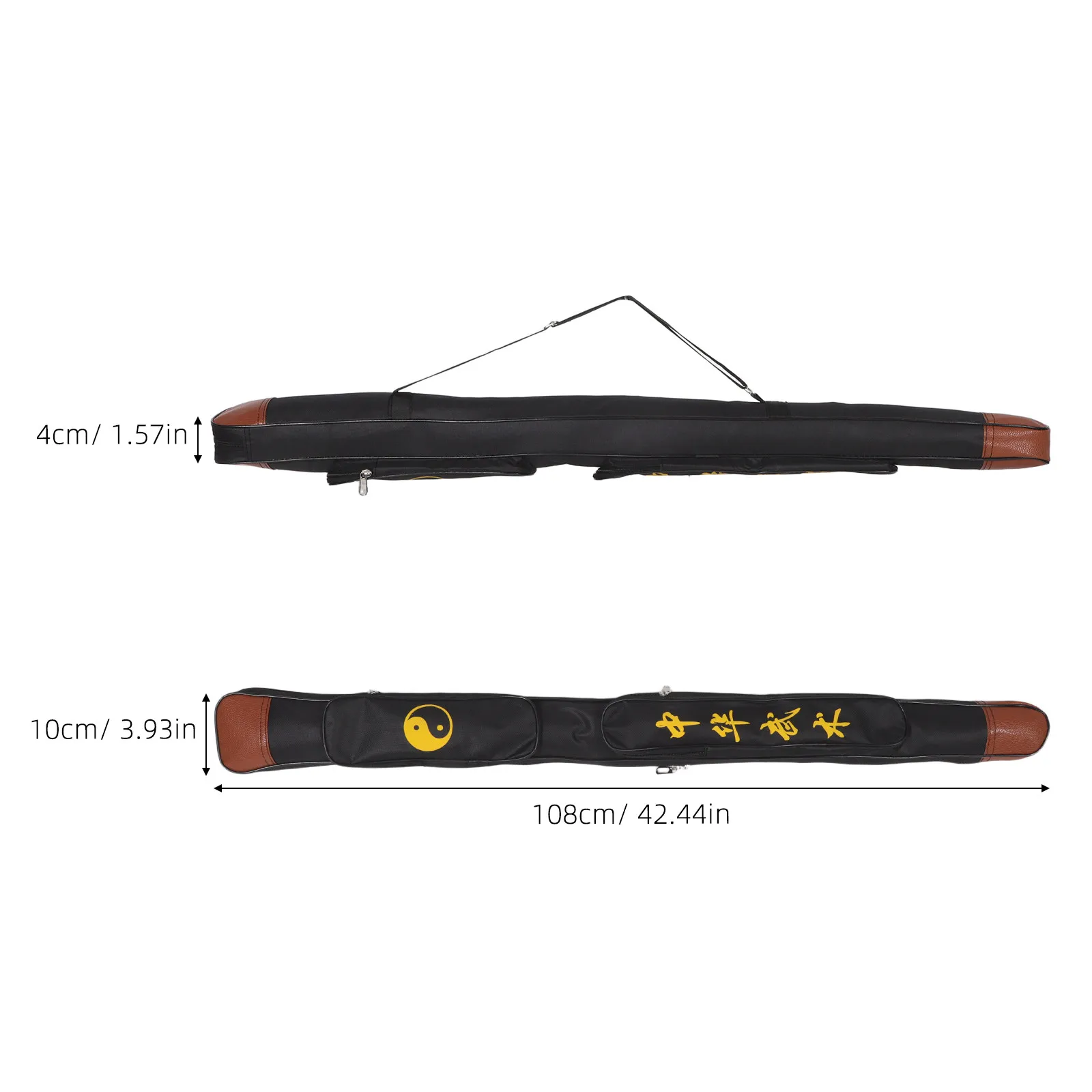 Canvas Bag Martial Arts Case Lightweight Single Layer Adjustable Shoulder Strap for Taichi Japanese Cosplay Samurai