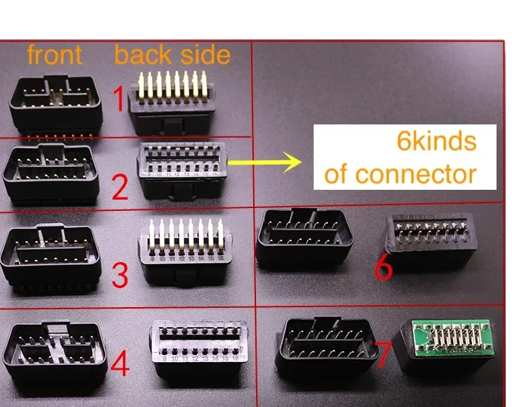 1pc Car OBD2 Bluetooth OBD Interface Plug 16pin OBDII Connector Male Head Retrofit J1962M OBDII Shell cover