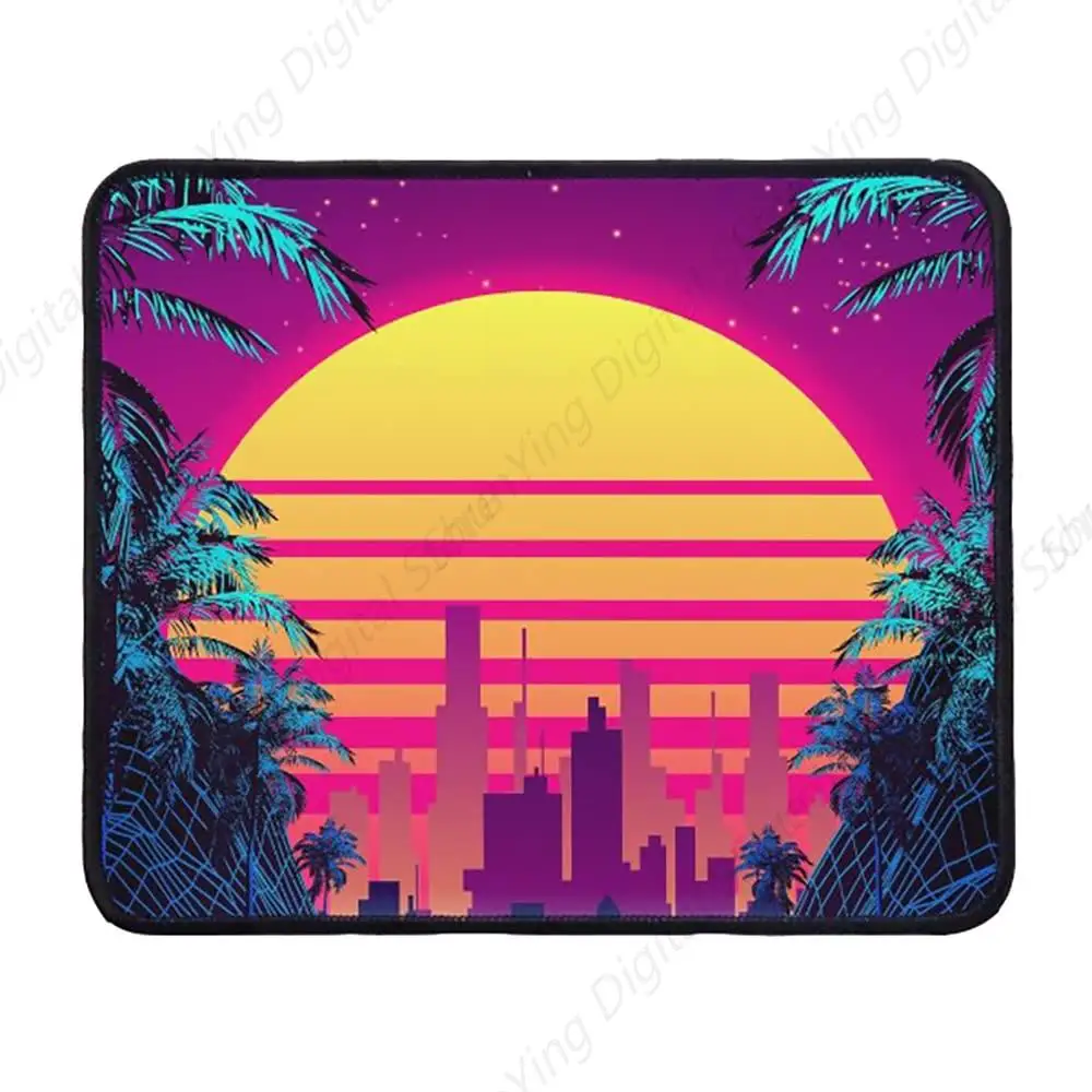 

Sunset And Palm Tree Mouse Pad Computer Mouse Pad Desktop Accessories Suitable For Gaming Office Laptops 18*22cm