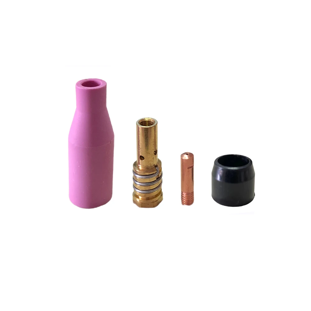 4Pcs MB 14AK Welding Torch Consumables MIG Nozzle Tip Holder Contact Tip Insluating Sleeve Gas Accessories MAG