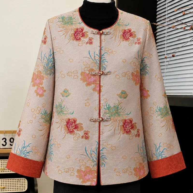 elegant-women-qipao-tops-print-round-collar-satin-chinese-style-cheongsam-jacket-vintage-button-daily-casual-long-sleeve-blouse