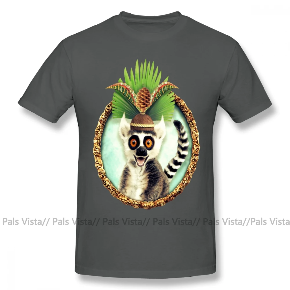 Lemur T Shirt King Julian T-Shirt Male Summer Tee Shirt Fun 4xl Printed 100 Percent Cotton Short-Sleeve Tshirt