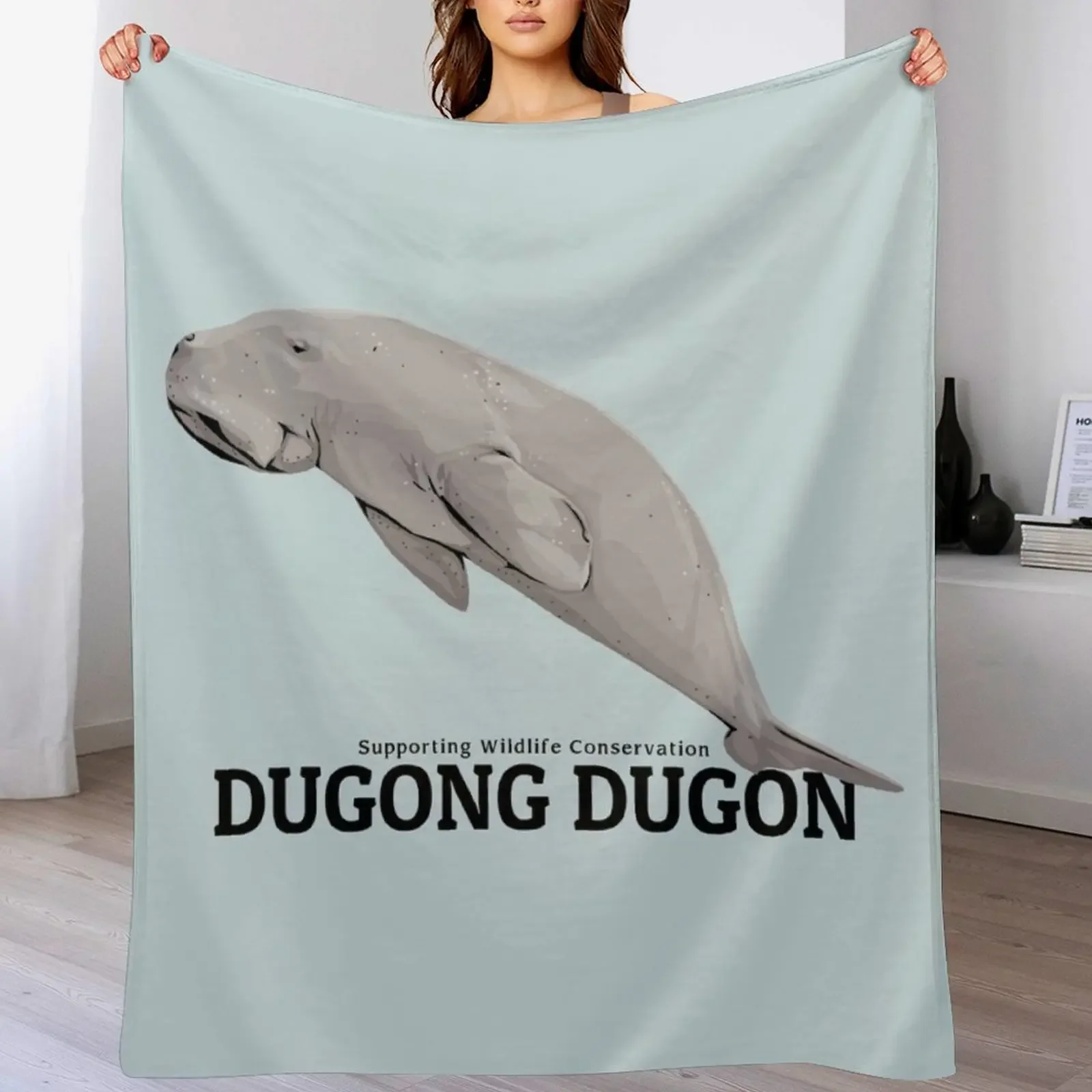 

Dugong Dugon Conservation Throw Blanket Designers Plaid on the sofa Winter beds Personalized Gift Blankets