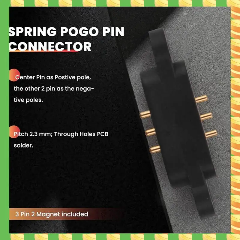 

AB53 40 пар 3-контактный подпружиненный магнитный разъем Pogo Pin, 3 положения магнитов, шаг 2,3 мм, сквозные отверстия, мужской и женский зонд