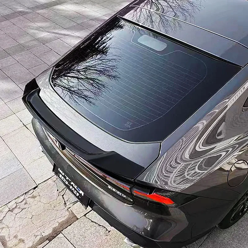 For 2022 2023 2024 CHANG AN UNI-V ABS Plastic Black Carbon Rear Trunk Lid Boot Ducktail Lip Car Spoiler Wings Tuning Accessories