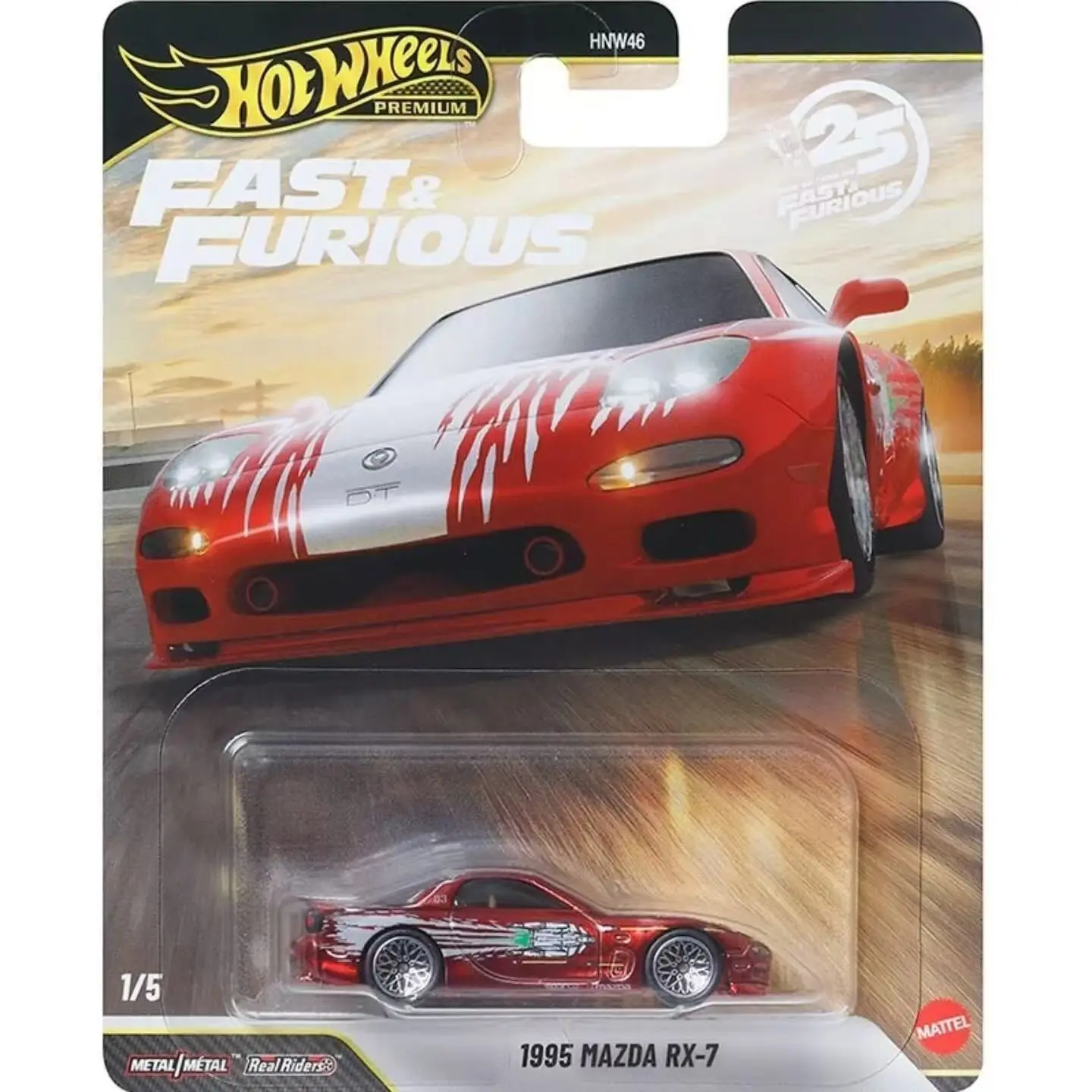 Original Hot Wheels Premium Car Fast & Furious 25th Anniversary
