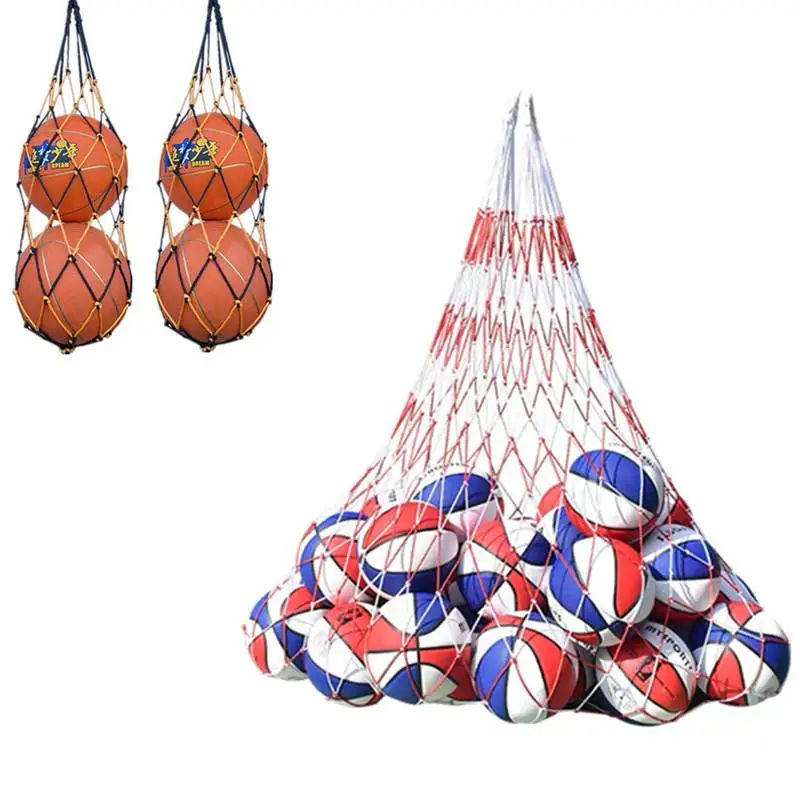 Portable Carry Net Bag Balls Volleyball Outdoor Durable Standard Nylon Thread Soccer Basketball Hoop Mesh Net