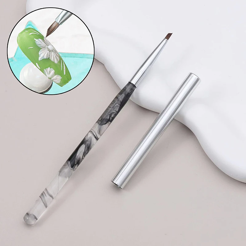 Nail Painting Uv Gel Drawing Embossing Brush Triangle Pen Ink Painting Handle Manicure Dotting Builder Tool For Nail Salon