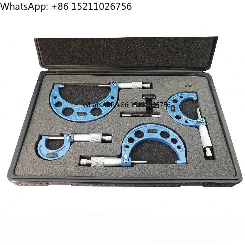 

6pcs 3pcs 4pcs/set Measuring Tool Carbide Tipped Micrometers 0-150mm Range with Outside Painted Frame Machine Tools Accessories