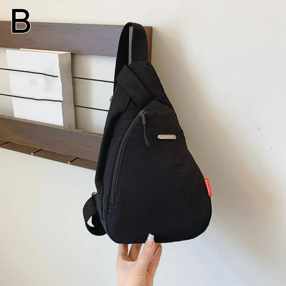 Bolso de pecho para hombre y mujer, bolso cruzado de un solo hombro, gran capacidad, para deportes al aire libre, bolso de hombro pequeño informal a la moda K1Q2