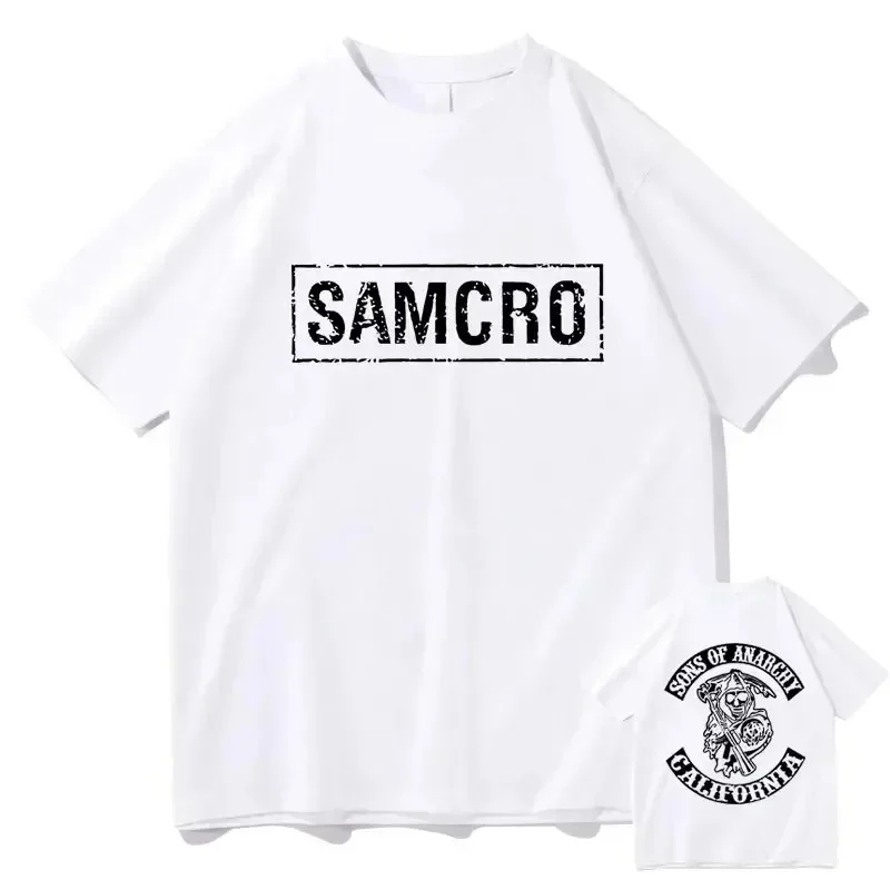 Sons of Anarchy SAMCRO Trend Men Women Cotton T-Shirt Printed T Shirt Short Sleeve Tshirt Oversize Streetwear Tee Tops Clothes