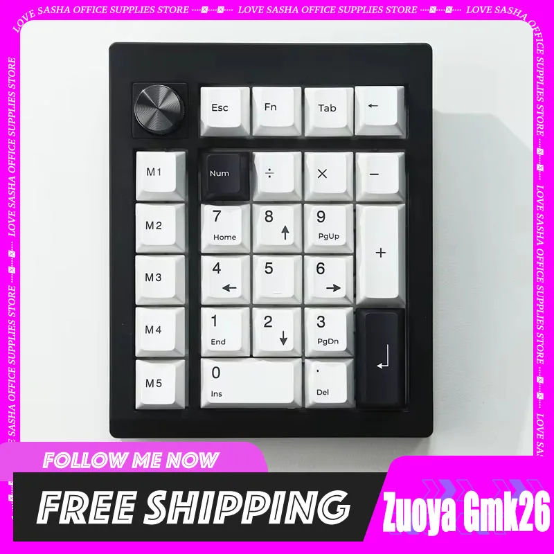 zuoya gmk26 teclado modo sem fio mecanico teclado digital 24g botao bluetooth qmk via troca quente rgb mini teclados portateis presente 01