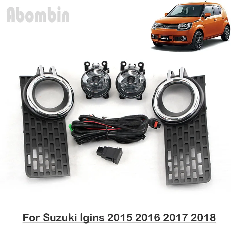 

Front Bumper Lamp Daytime Running Halogen Fog Light Assembly with Wiring Kit For Suzuki Ignis 2015 2016 2017 2018