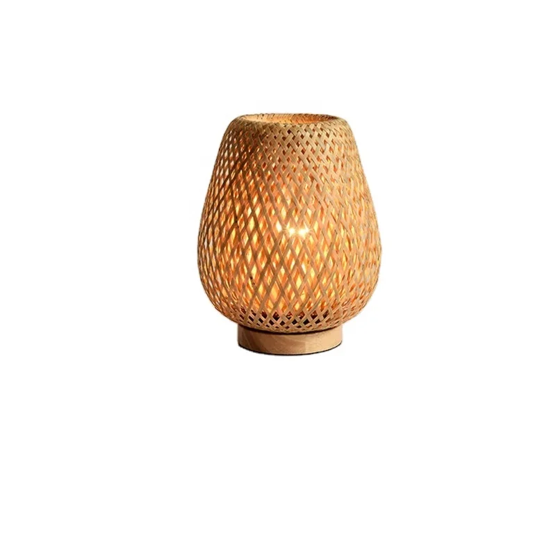 

Bamboo lampshade accessories decorative night light living room dining table beach holiday vine lamp