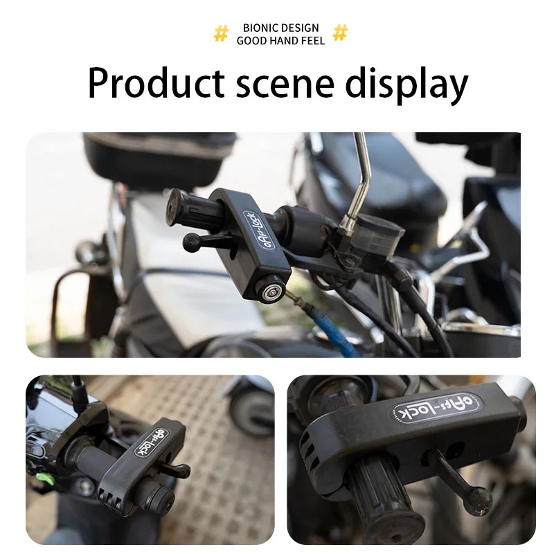 Bloqueio do guiador da bicicleta da motocicleta alavanca do freio dianteiro anti-roubo fechaduras de aperto do acelerador universal scooter bloqueio de segurança com 2 chaves