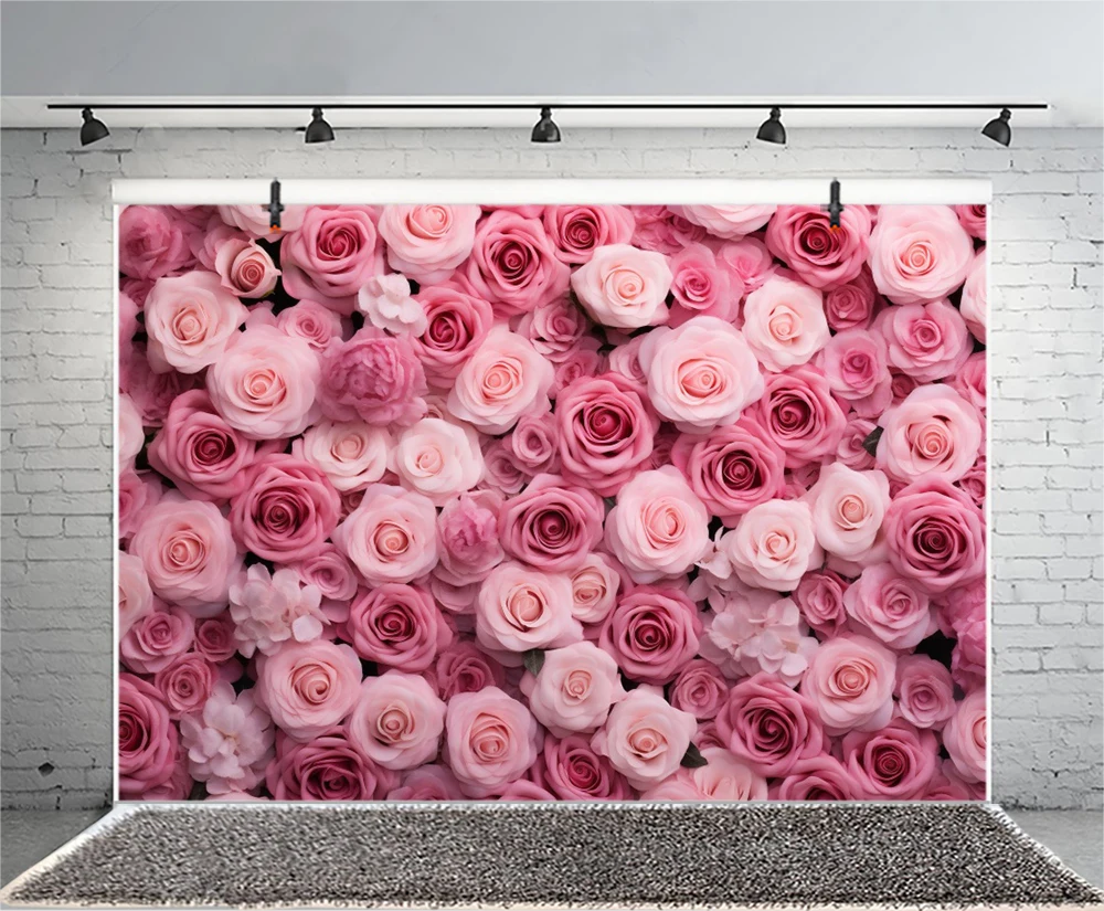 แบ็คดรอปสำหรับถ่ายภาพวันวาเลนไทน์กำแพงดอกไม้ดอกไม้ดอกกุหลาบสีแดงประดับตกแต่งบ้านปาร์ตี้14รูปพื้นหลังสำหรับถ่ายภาพงานแต่งงาน