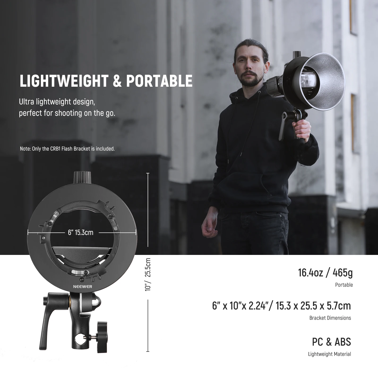 NEEWER CRB1 S Halterung Halter für Z2 Z1 Z760 NW760 NW700 TT560 Q3 Quadratischen Kopf Runde Kopf Flash Speedlite Für Godox AD200Pro V1 – Detail 7