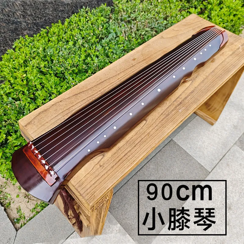 90cm Travel Guqin 7 Strings Zither Chinese Traditional Musical Instrument  For Beginner  With Book Tuner