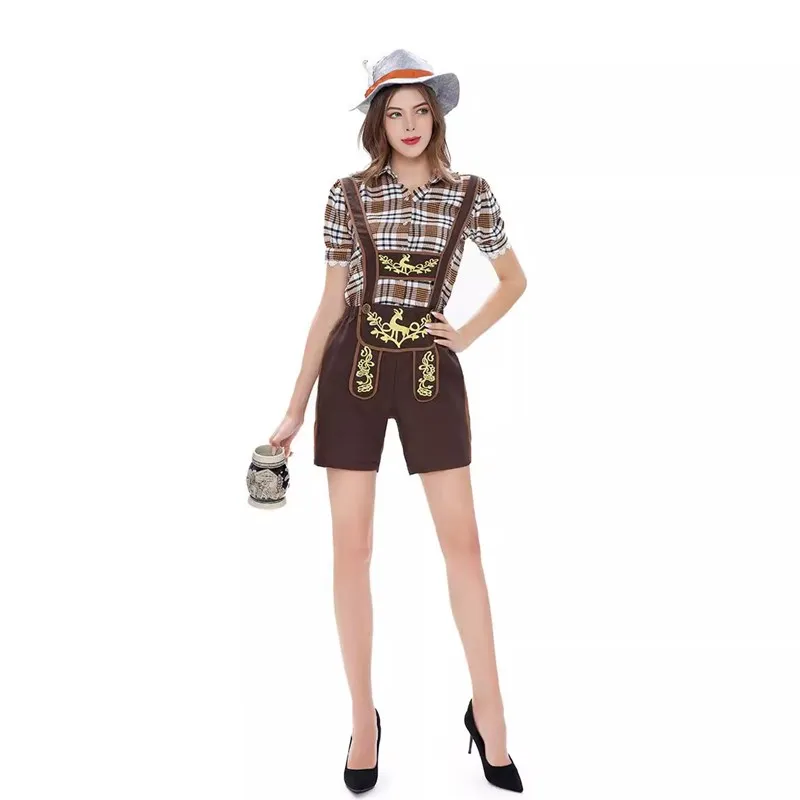 

loween Adult Beer Costume German Sle Mh Beer Festival Ladies Outfit Traditional Ethnic Women's Clothing Stage Perfor...