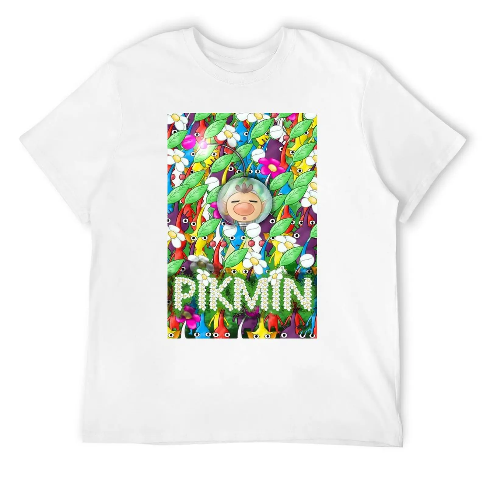 PIKMIN Crowded Olimar Tshirt Hipster T-shirt Crewneck  Sports  Humor Graphic Leisure Eur Size