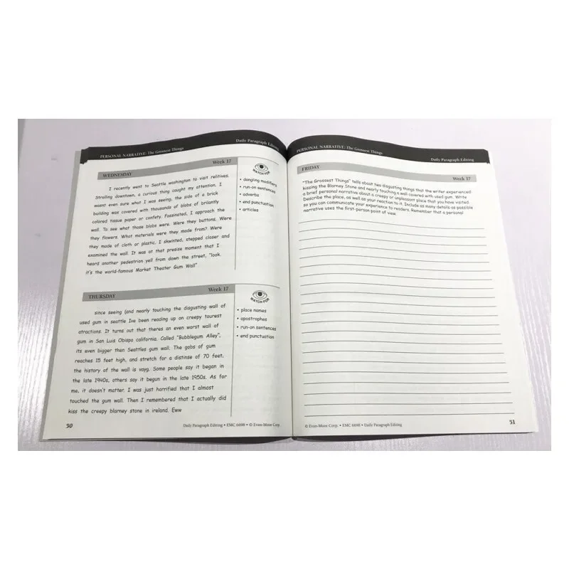 تحرير الفقرة اليومية من إيفان مور، مصنف الصف 8 SE، العمر 10 11 12 13، الكتاب باللغة الإنجليزية 9781609638887