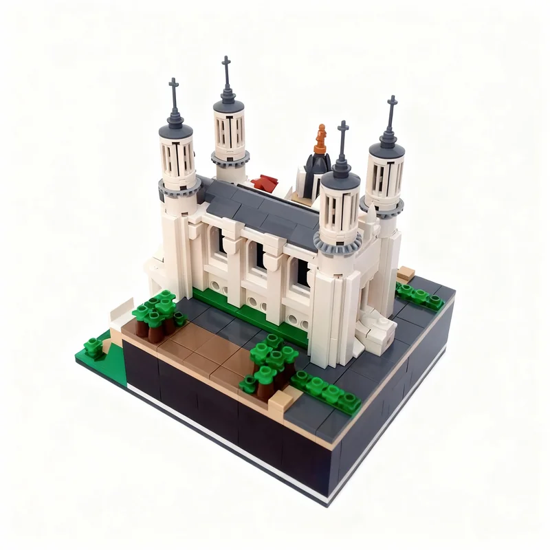 750 Piezas MOC Notre Dame De Fourviere Bertrand Barbe, Modelo de Arquitectura para Construir, Bloques de Juguetes, Regalo de Navidad, Idea Creativa, Educación