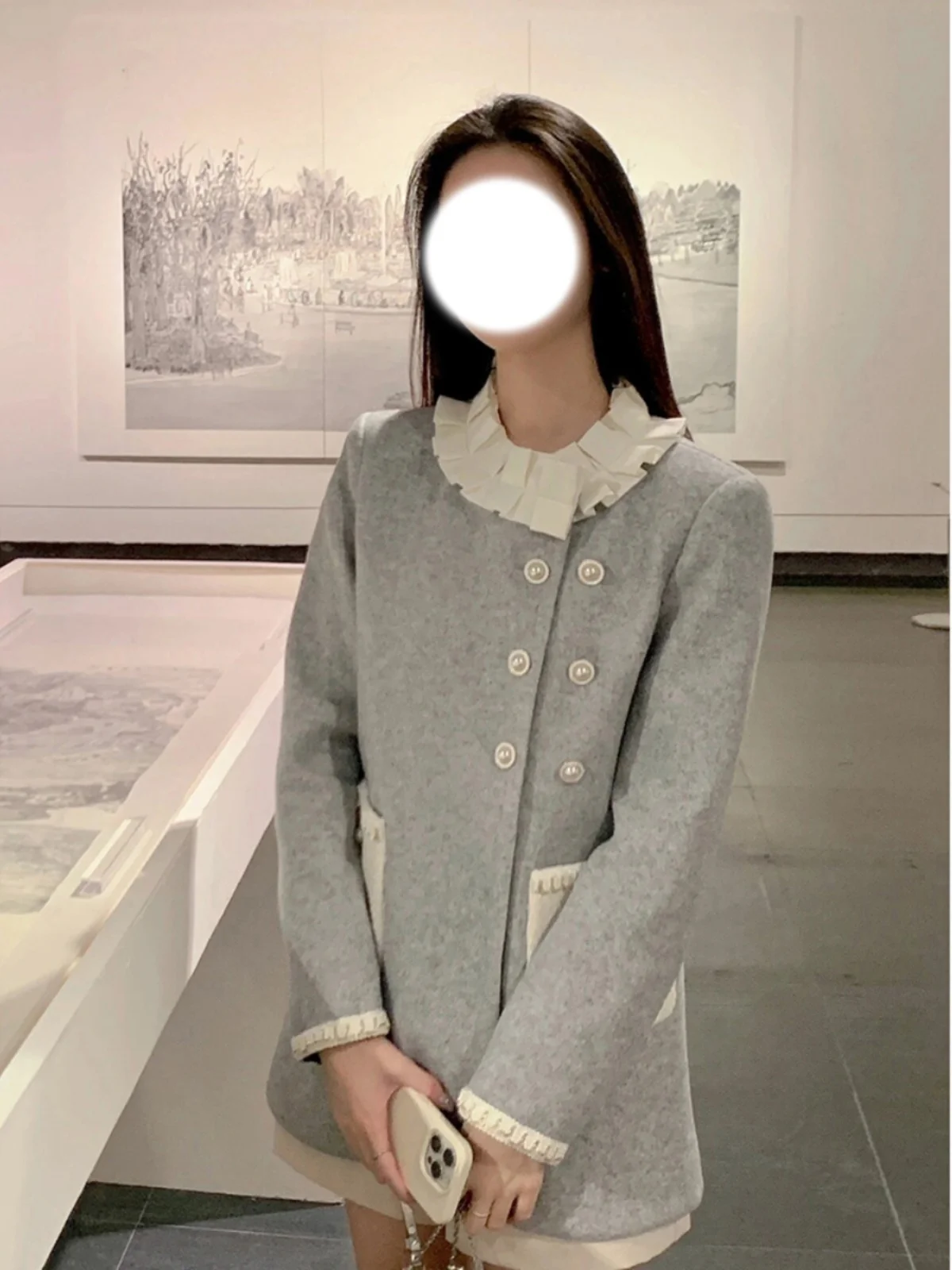 

Tweed Jacket Red Woman Womens Cargo Style Multi-Pockets Office Commute Working Travel Sports Unisex Utility Anti-Wind Cardigan