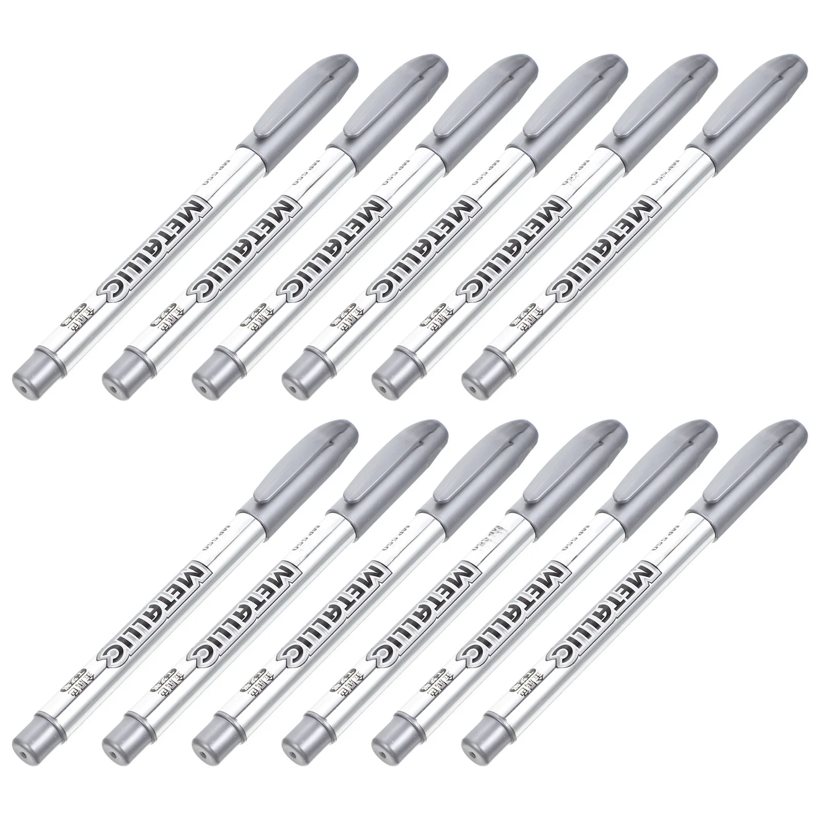 

12 Pcs Marker Pen Paint Graffiti Metallic Pens Color Markers Signing Painting Silver