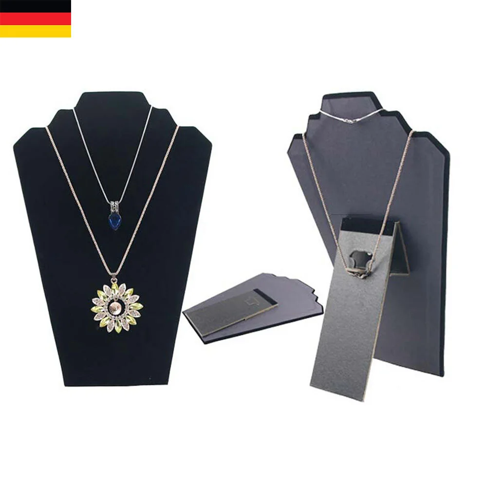 

1Pcs Necklace Display Board Black Collar Shape Jewelry Organizer Shelf Pendant Storage Holder for Bracelets Anklets Watches