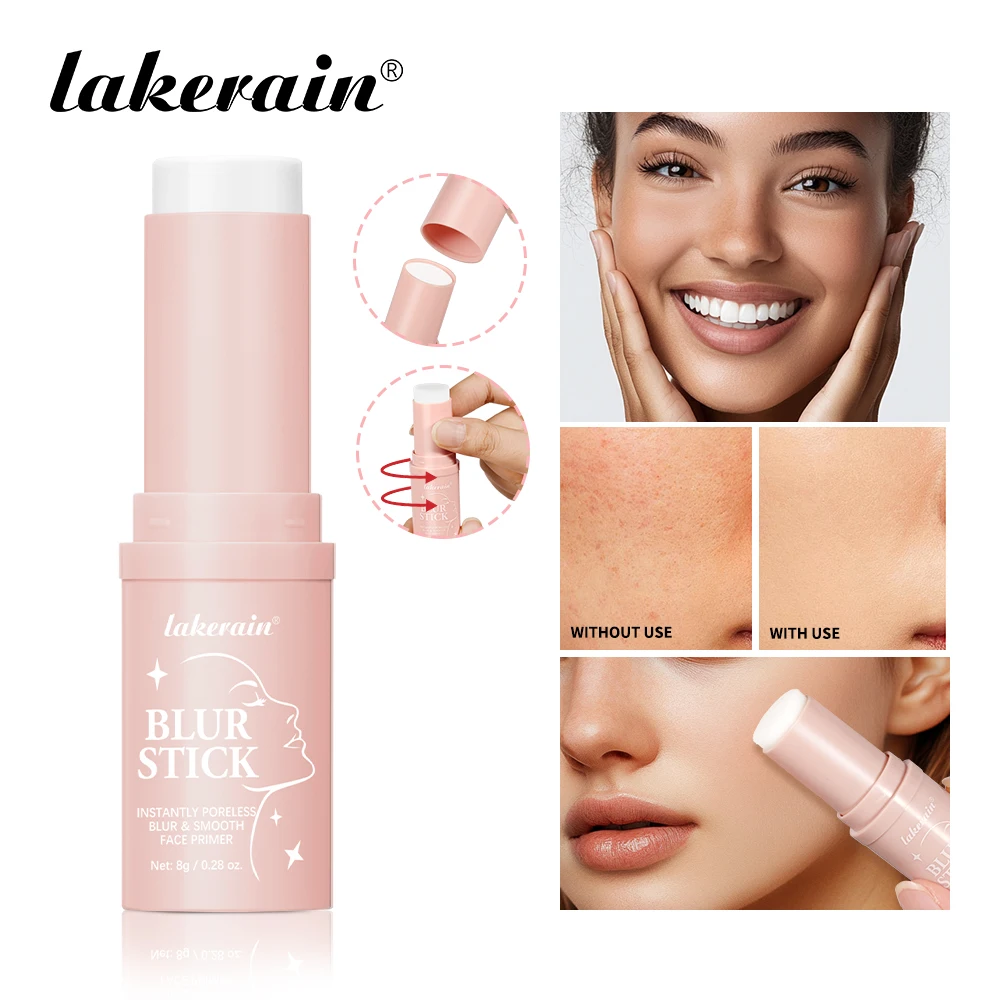 Lakerain Invisible Pore Base Stick Long Lasting Hydrate Oil Control Covering Pores Waterproof Obscure Pores Makeup Primer Stick