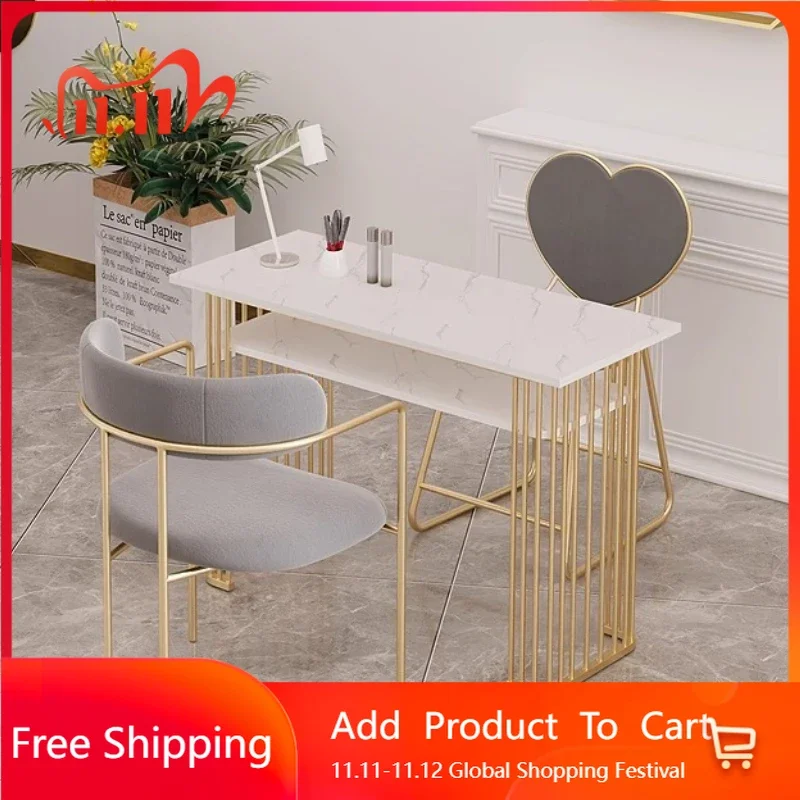 

Ergonomic Legs Nail Table Stand Professionals Vacuum Nail Table Nordic Luxury Reception Mesinha De Manicure Hotel Furniture