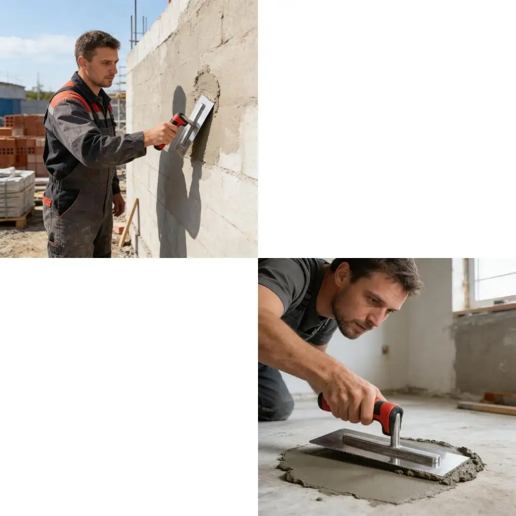 

D08D Stainless Steel Pool Trowel Flat Concrete Cement Plastering Masonry