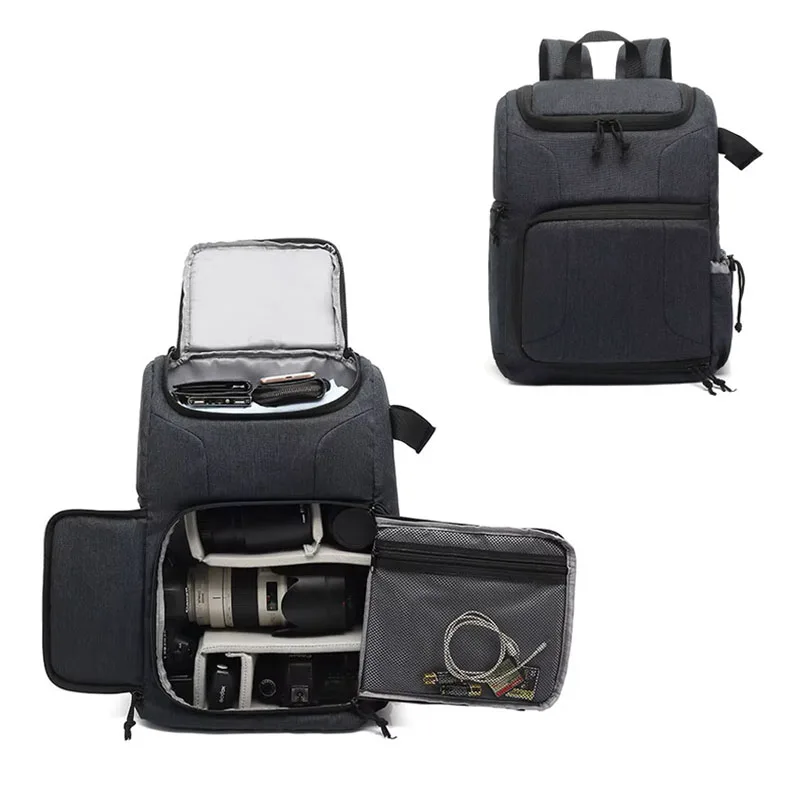 Waterproof Camera Bag Photo Cameras Backpack For Canon Nikon Sony Xiaomi Laptop DSLR Portable Travel Tripod Lens Pouch Video Bag