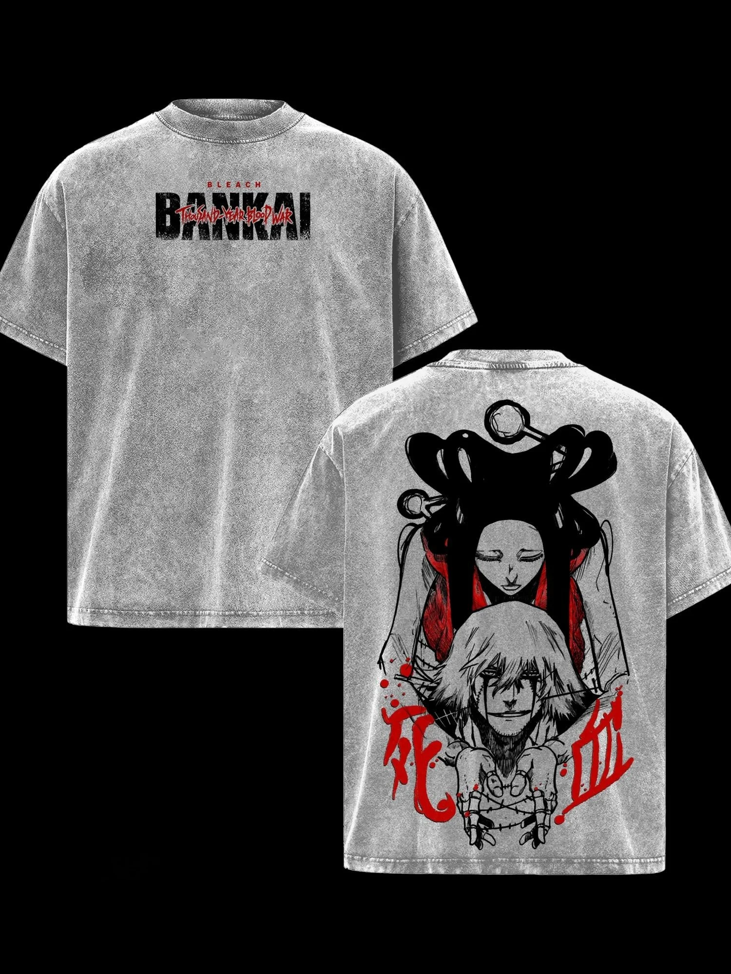 Hot Anime BLEACH Urahara Kisuke Print T-shirt Men Women Tshirts Short Sleeve Cotton Clothing Retro Washed T Shirt Harajuku Tops