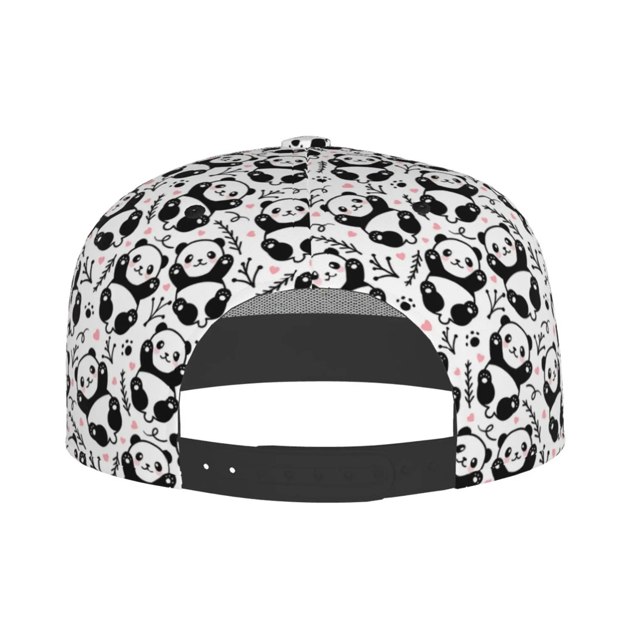 Gorra de béisbol con estampado de dibujos animados de Panda para adultos y adolescentes, gorro de béisbol con visera plana, Snapback, Hip Hop, ajustable, talla única, todas las estaciones