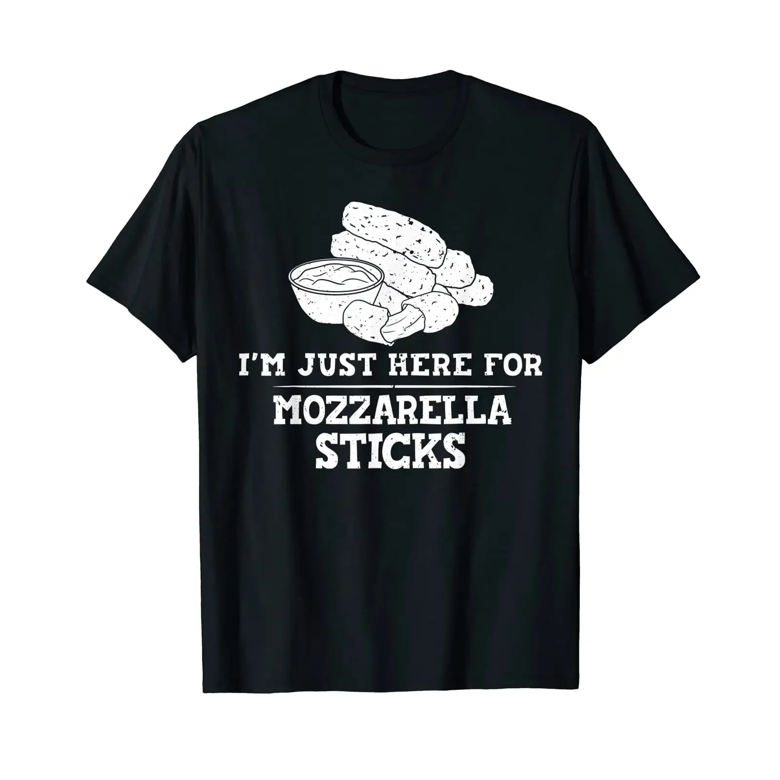 Mozzarella-Sticks Cheese Stick Bread T-Shirt, schwarz, Vintage, gewaschen, Stretch, Grafikdesigner-Kleidung, Top für den Alltag