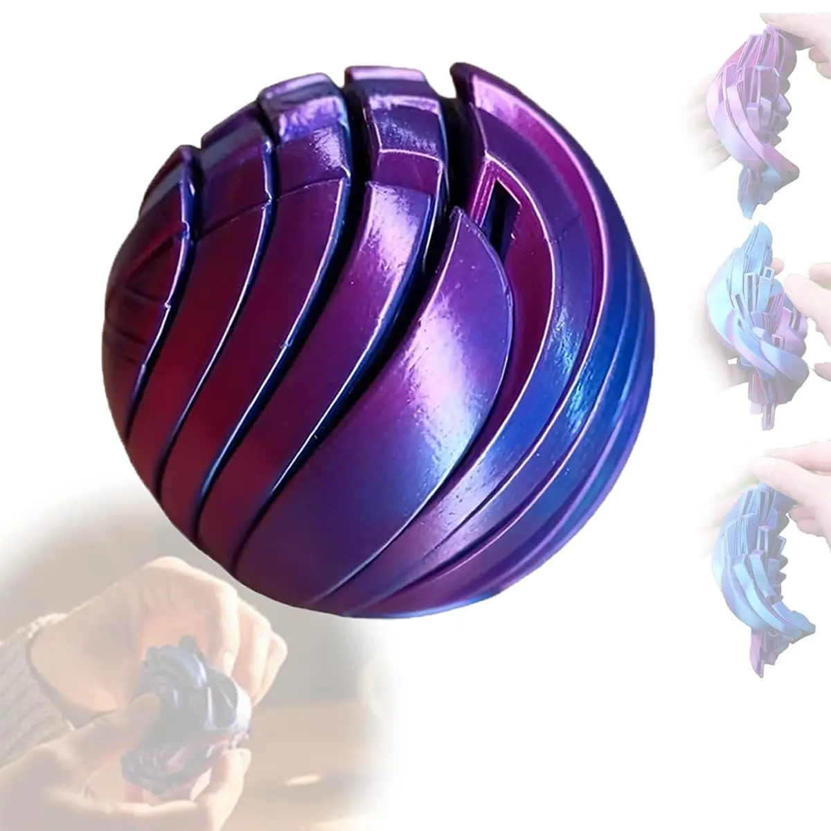 ของเล่นบอลสไลม์ 3 มิติ พิมพ์ด้วยเครื่องพิมพ์สามมิติ บิดงอได้ บรรเทาความเครียด พร้อมเอฟเฟกต์ของของเหลวไหล ช่วยผ่อนคลายความวิตกกังวล