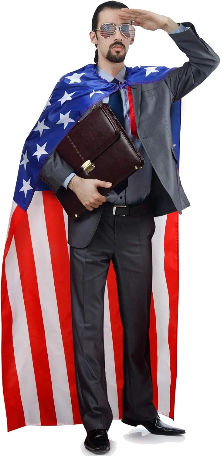 زي الهالوين الأمريكي للرأس، نظارات شمسية كلاسيكية للولايات المتحدة الأمريكية في الثمانينيات وعصابة رأس علم للاحتفال بعيد الاستقلال في الرابع من يوليو #5