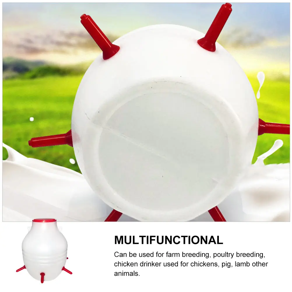 

Plastic Lamb Feeder Durable Farm Tool Silicone Outlet Young Animals Chicken Pig Poultry Bottle Breastfeeding Device Milk Bucket