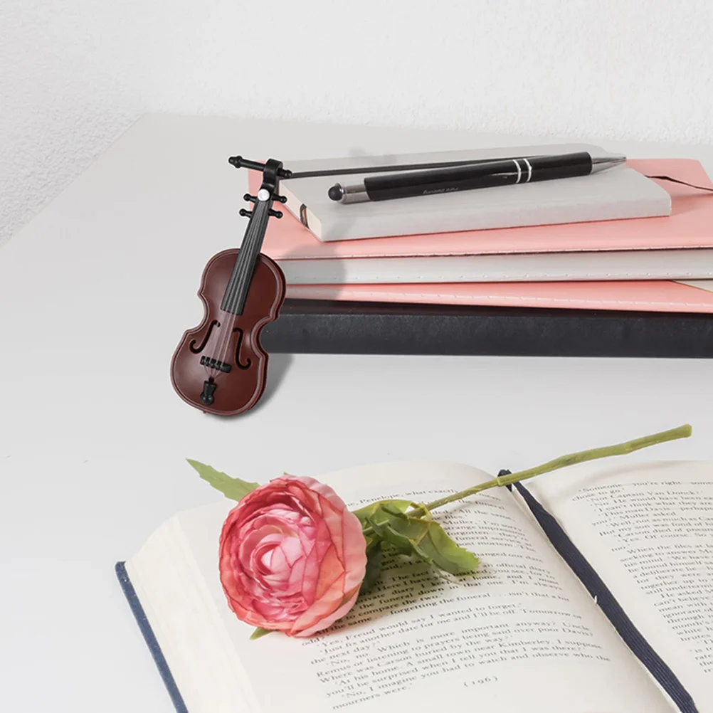 24 مجموعة صغيرة الكمان الخشب الملمس الزينة الرجعية آلة موسيقية الديكور للمنزل الجدول سطح المكتب جمع