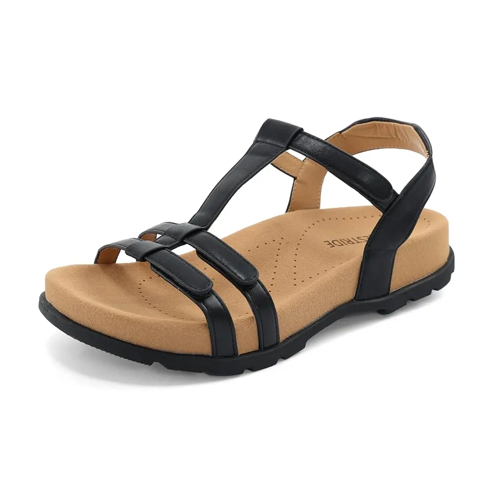 Sandalias Ortopédicas para Caminar con Soporte de Arco y Correas Ajustables para Tobillo y Pie, Cómodas para Uso Diario