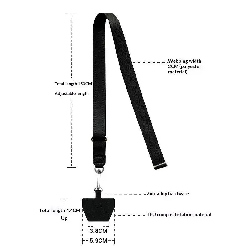 Universal Mobile Phone Chain Adjustable Collar Crossbody Lanyard Mobile Phone Neck Strap Compatible With Most Smartphones