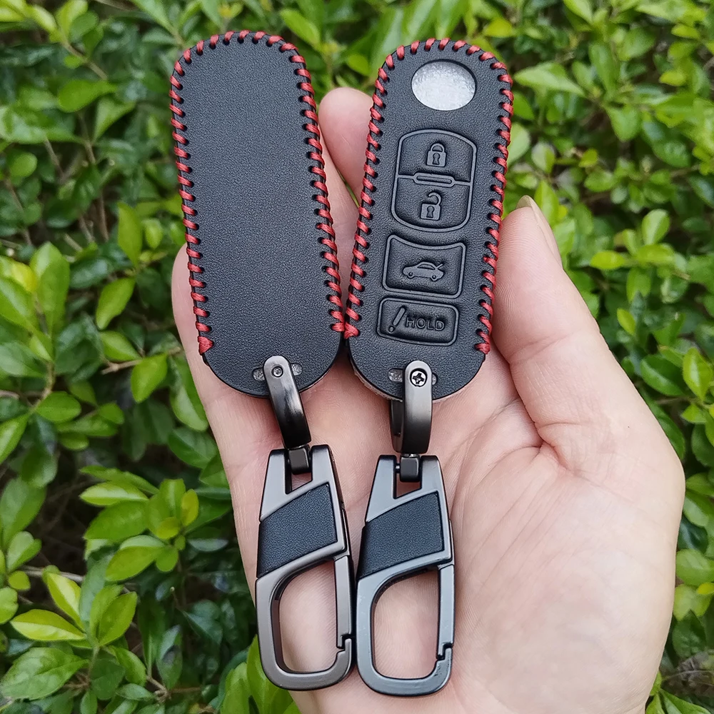 

Leather Car Remote Key Case Cover Shell Fob for Mazda 2 3 6 Atenza Axela Demio CX-5 CX5 CX-3 CX3 CX7 CX-7 CX-9 MX5 Accessories