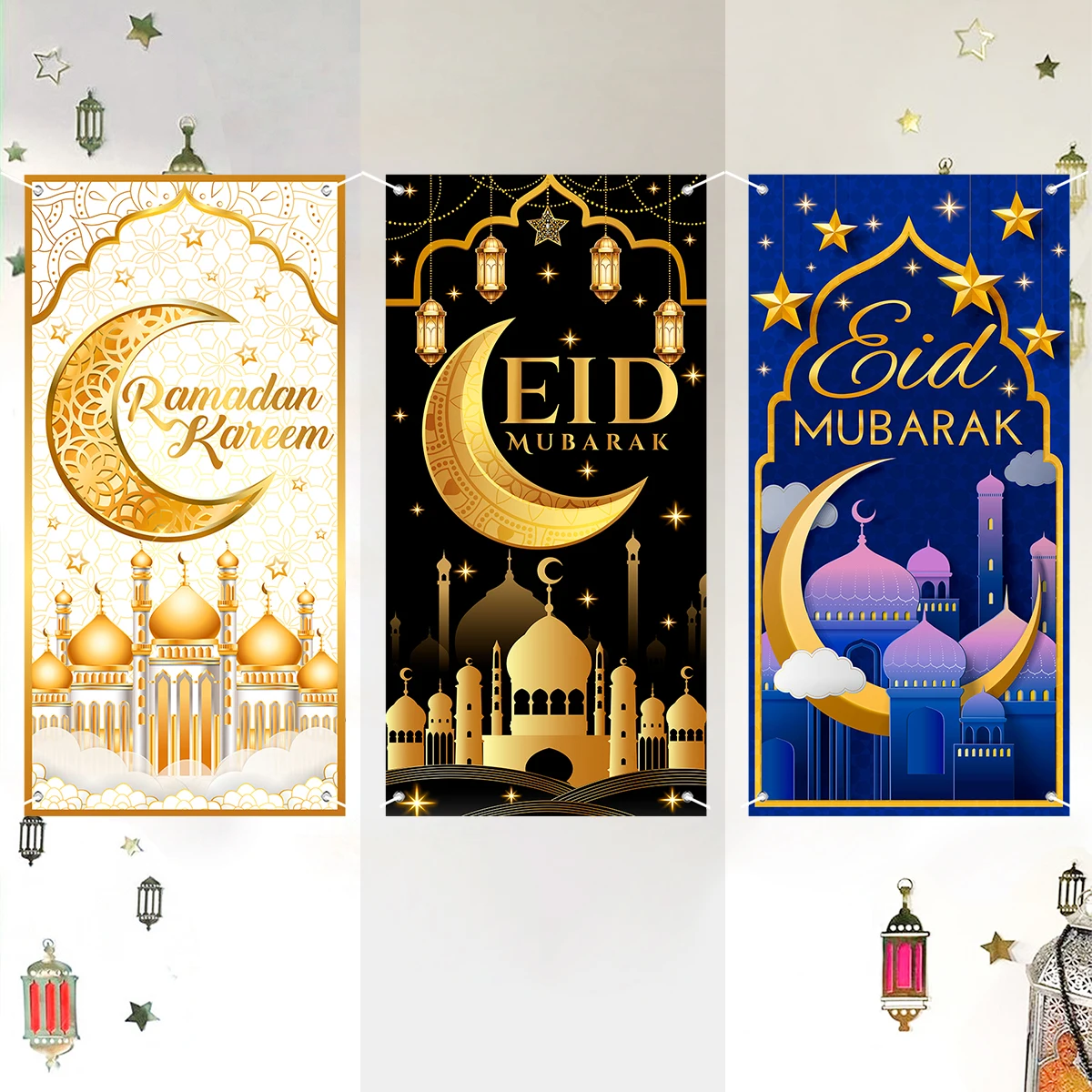 

Ramadan Decoration 2024 Hanging Flag EID Mubarak Decor For Home Porch Door Ramadan Kareem Islamic Muslim Party Eid Al-Fitr Gifts