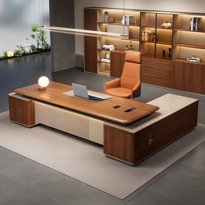 Luxury Executive Office Desk Minimalist Aesthetic European Nordic Office Desk Design Modern Meuble Bureau Trendy Furniture